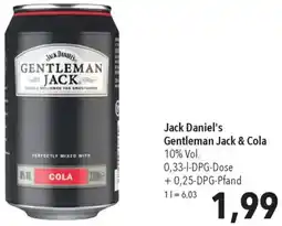 CITTI Markt Jack Daniel's Gentleman Jack & Cola Angebot