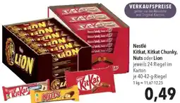 CITTI Markt Nestlé Kitkat, Kitkat Chunky, Nuts oder Lion Angebot