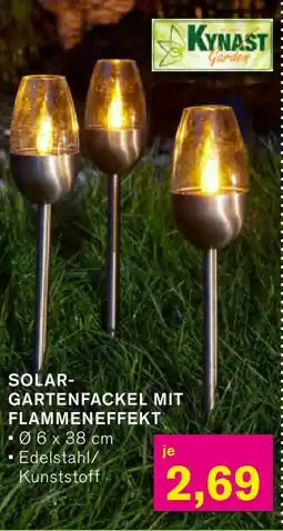 KODi Solar gartenfackel mit flammeneffekt 06 x 38 cm edelstahl / kunststoff Angebot