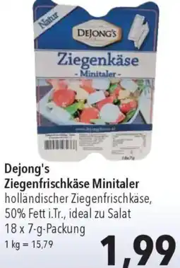 CITTI Markt Dejong's Ziegenfrischkäse Minitaler Angebot