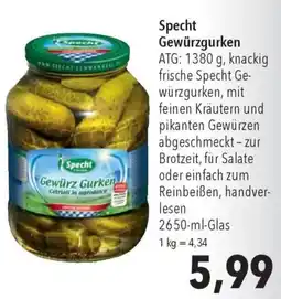 CITTI Markt Specht Gewürzgurken Angebot
