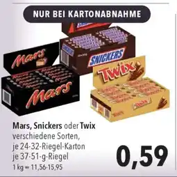CITTI Markt Mars, Snickers oder Twix Angebot