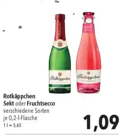 CITTI Markt Rotkäppchen Sekt oder Fruchtsecco Angebot