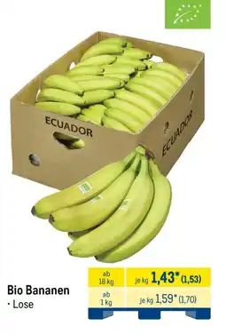 METRO Bio Bananen Angebot