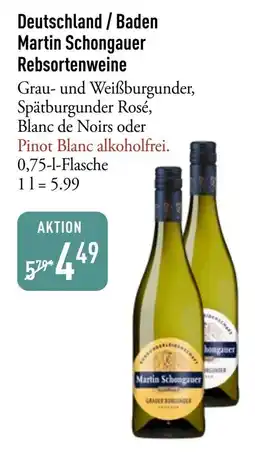 Galeria Markthalle Deutschland / Baden Martin Schongauer Rebsortenweine Angebot