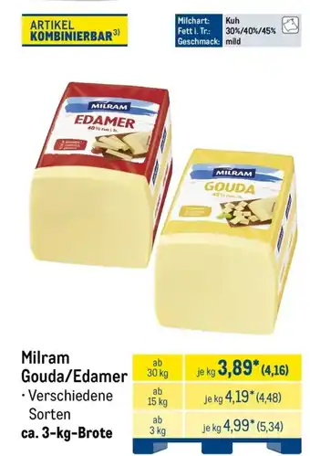 METRO Milram Gouda/Edamer Angebot
