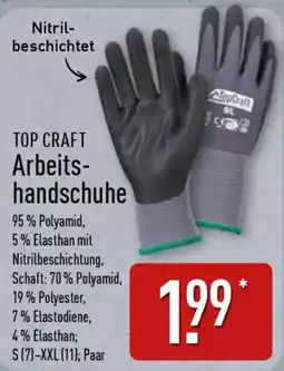 Aldi Nord TOP CRAFT Arbeitshandschuhe Angebot