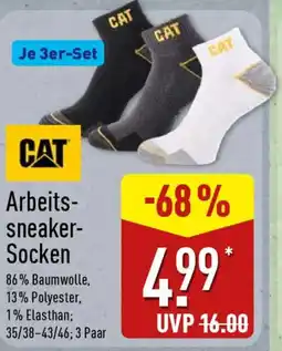 Aldi Nord CAT Arbeitssneaker Socken Angebot