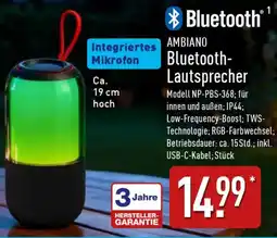 Aldi Nord AMBIANO Bluetooth Lautsprecher Angebot