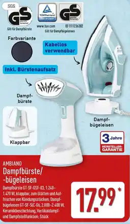 Aldi Nord AMBIANO Dampfbürste / bügeleisen Angebot