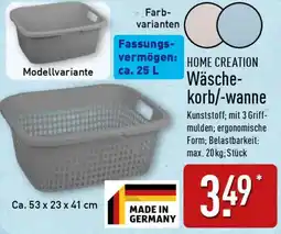 Aldi Nord HOME CREATION Wäschekorb / wanne Angebot