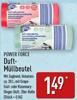 Aldi Nord POWER FORCE Duft Müllbeutel Angebot