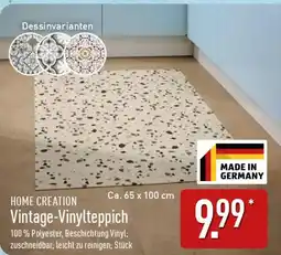 Aldi Nord HOME CREATION Vintage-Vinylteppich Angebot