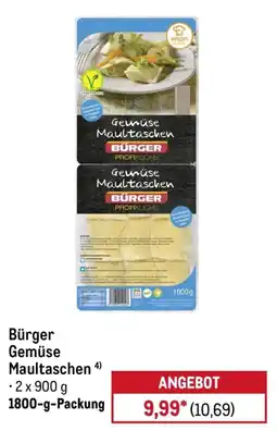 METRO Bürger Gemüse Maultaschen Angebot