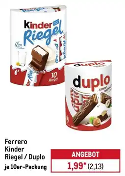 METRO Ferrero Kinder Riegel / Duplo Angebot