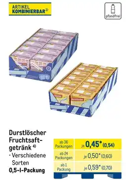 METRO Durstlöscher Fruchtsaftgetränk Angebot