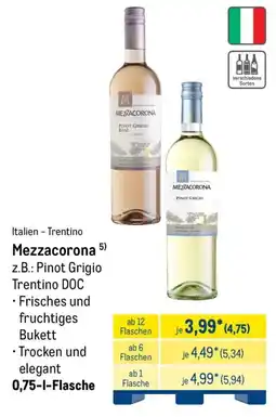 METRO Mezzacorona z.B.: Pinot Grigio Trentino DOC Angebot