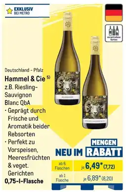 METRO Hammel & Cie z.B. Riesling- Sauvignon Blanc QbA Angebot