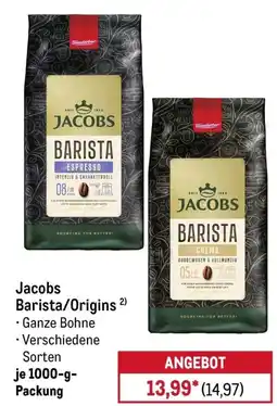 METRO Jacobs Barista/Origins Angebot