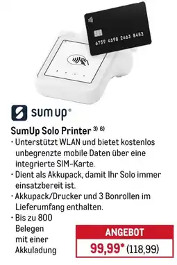 METRO sum up SumUp Solo Printer Angebot