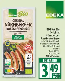 Aldi Nord EDEKA Bio Original Nürnberger Rostbratwürste Angebot
