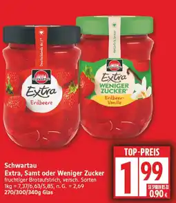 Aldi Nord Schwartau Extra, Samt oder Weniger Zucker Angebot