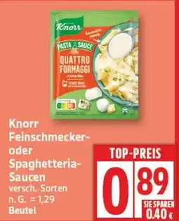 Aldi Nord Knorr Feinschmecker- oder Spaghetteria- Saucen Angebot