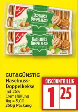 Aldi Nord GUT&GÜNSTIG Haselnuss- Doppelkekse Angebot