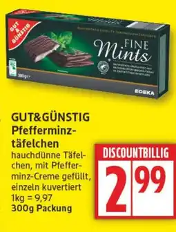 Aldi Nord GUT&GÜNSTIG Pfefferminz täfelchen Angebot