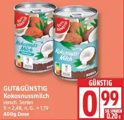 Aldi Nord GUT&GÜNSTIG Kokosnussmilch Angebot