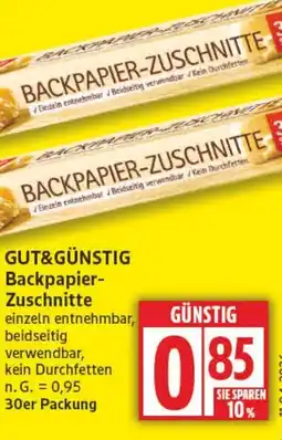 Aldi Nord GUT&GÜNSTIG Backpapier- Zuschnitte Angebot