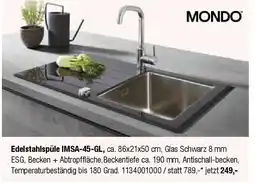 Opti Wohnwelt MONDO Edelstahlspüle IMSA-45-GL Angebot