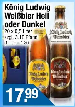 Getränke City König Ludwig Weißbier Hell oder Dunkel Angebot