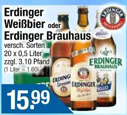 Getränke City Erdinger Weißbier oder Erdinger Brauhaus Angebot