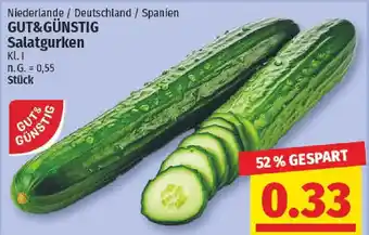 NP Discount GUT&GÜNSTIG Salatgurken Angebot