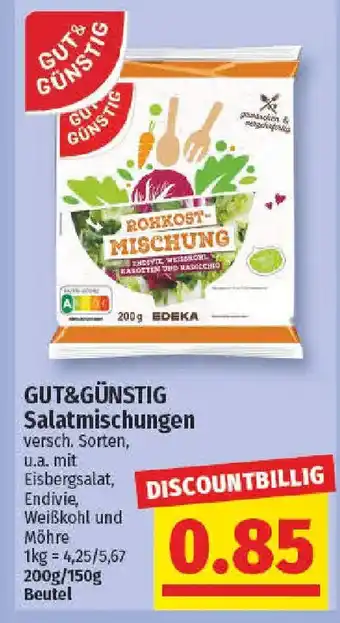 NP Discount GUT&GÜNSTIG Salatmischungen Angebot