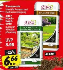 Repo Markt giRo Rasenerde oder Hochbeeterde Angebot