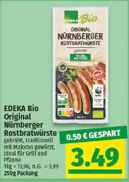 NP Discount EDEKA BIO Original Nürnberger Rostbratwürste Angebot