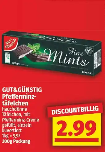 NP Discount GUT&GÜNSTIG Pfefferminztäfelchen Angebot