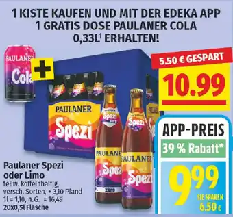 NP Discount Paulaner Spezi oder Limo Angebot