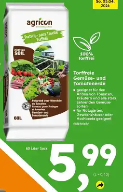 Globus Baumarkt agricon Torffreie Gemüse- und Tomatenerde Angebot
