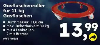 Globus Baumarkt Gasflaschenroller für 11 kg Gasflaschen Angebot