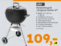 Globus Baumarkt weber Holzkohlegrill ,,Original Kettle 47" Angebot