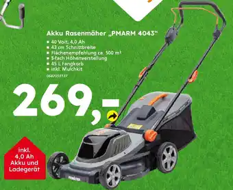 Globus Baumarkt PRIMASTER Akku Rasenmäher,,PMARM 4043" Angebot