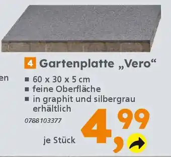 Globus Baumarkt Gartenplatte "Vero" Angebot