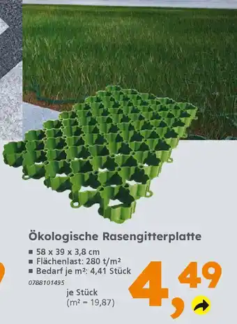 Globus Baumarkt Ökologische Rasengitterplatte Angebot