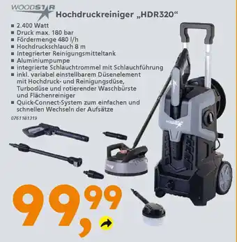 Globus Baumarkt WOODSTAR Hochdruckreiniger „HDR320" Angebot