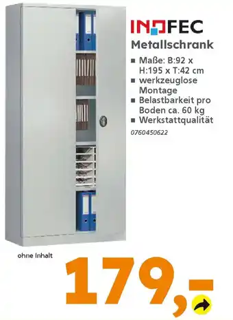 Globus Baumarkt INOFEC Metallschrank Angebot