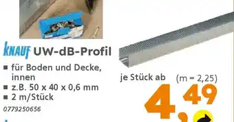Globus Baumarkt KNAUF UW-DB-Profil Angebot