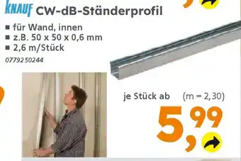 Globus Baumarkt KNAUF CW-DB-Ständerprofil Angebot